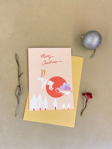 Reindeer Express Christmas Card